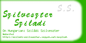 szilveszter sziladi business card